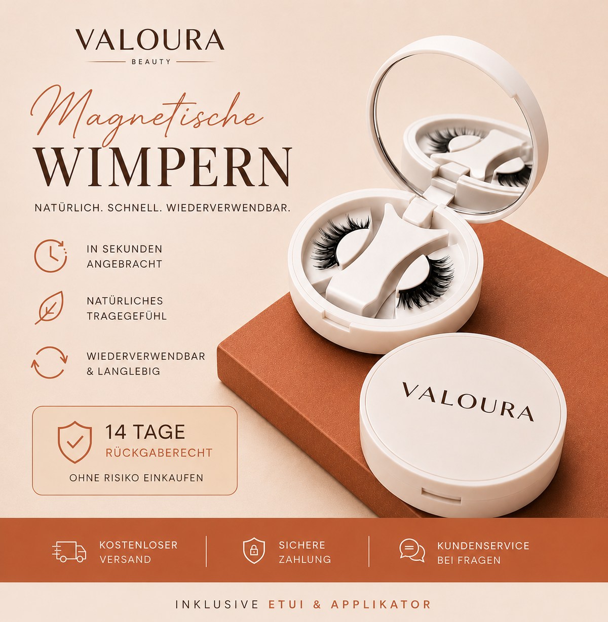 VALOURA Magnetische Wimpern